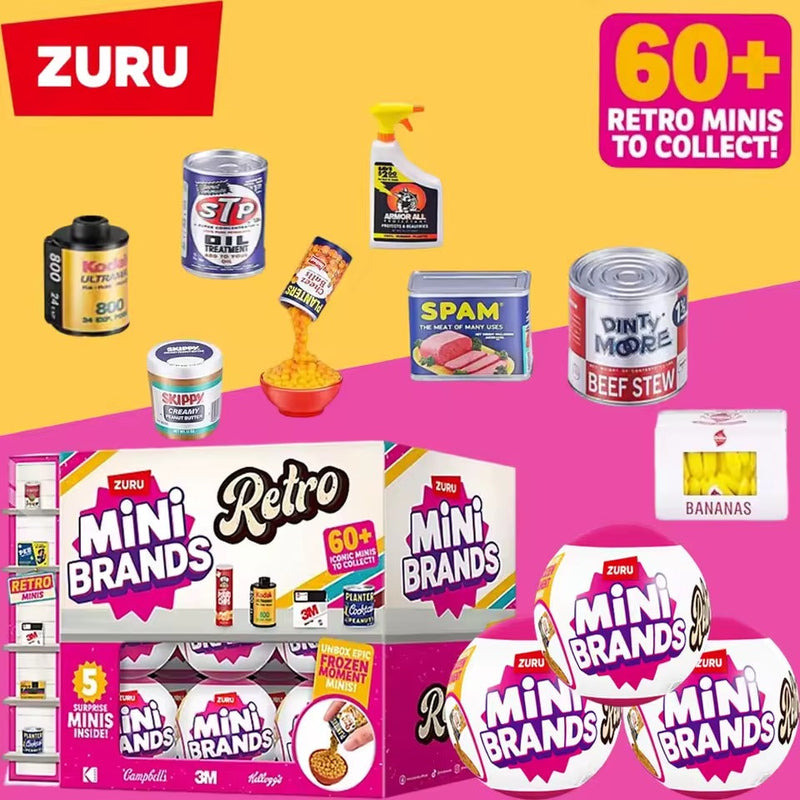 Caixa Mini Brands Retro + 4 Itens Raros Exclusivos